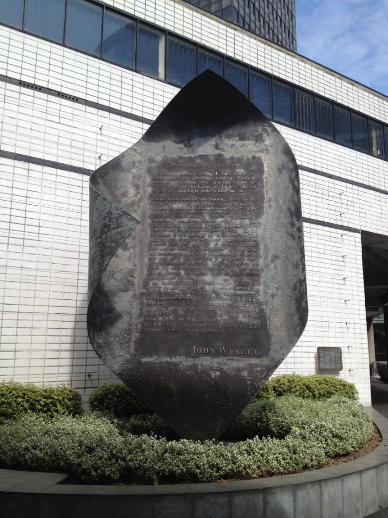 John Wesley’s Conversion Place Memorial The ‘Aldersgate Flame